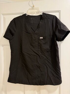 FIGS Women’s Black V-Neck Medical Scrub Top